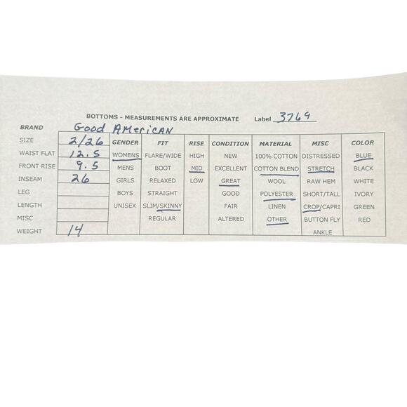 Good American Good Legs Crop Jeans Skinny Dark Wash Stretch Mid Rise 2/26 - Picture 9 of 9